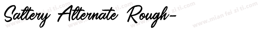 Saltery Alternate Rough字体转换